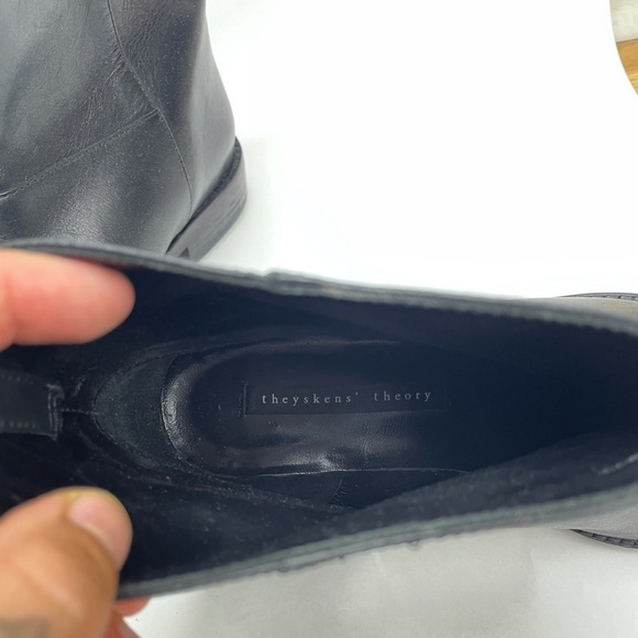 Olivier Theyskens x Theory Black Leather Almond Toe Chelsea Boots EU37 - Picture 5 of 5